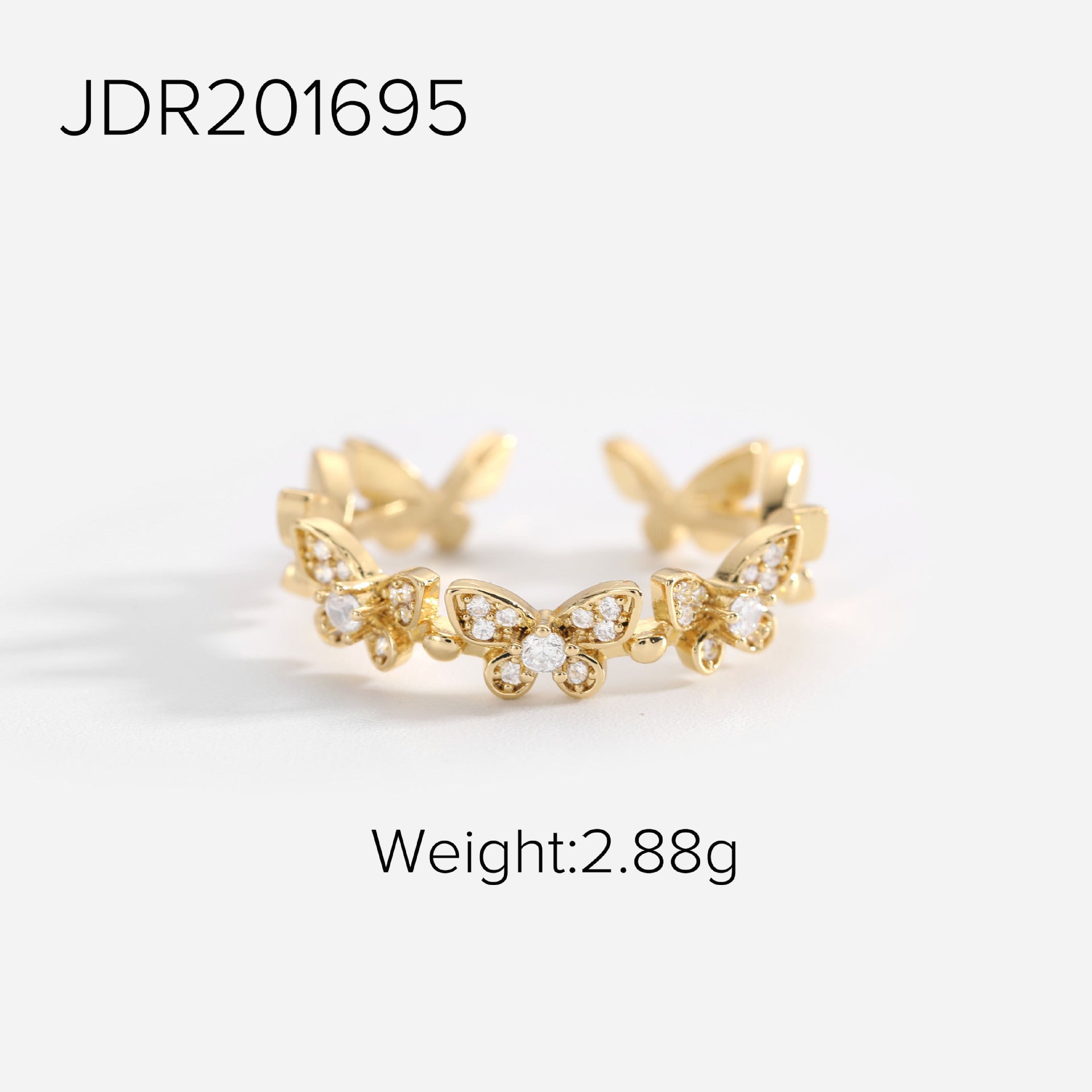 European And American INS Style Fashion Copper Zircon Ring