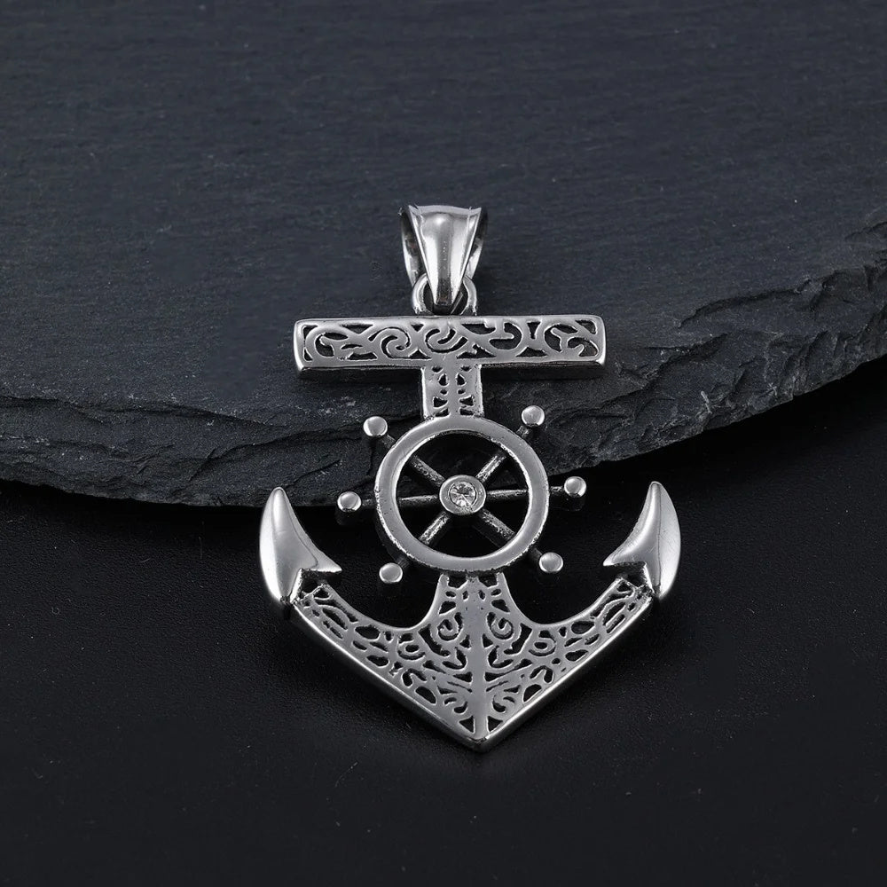 Men's Boat Aiming Titanium Steel Necklace
