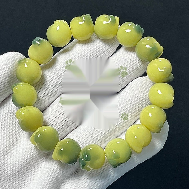 Cat's Paw Bodhi Root Hand Toy Bracelet Student Pliable Temperament White Jade Bodhi Cultural