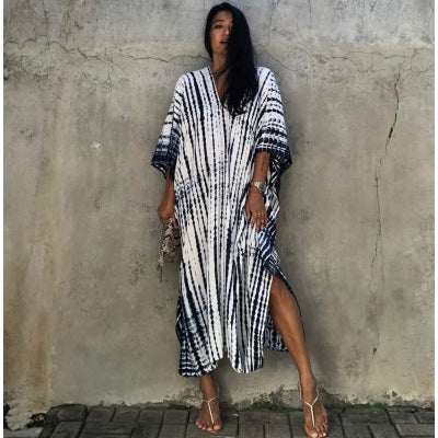 Cotton Beach Cover-up Caftan Dress - Lena