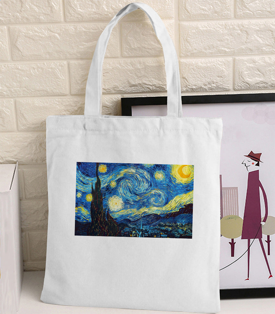 Van Gogh Oil Painting Retro Print Canvas Bag