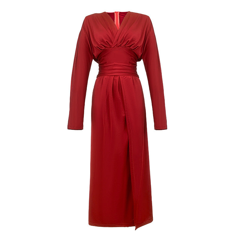 Women's High Waist Slit Long Dress