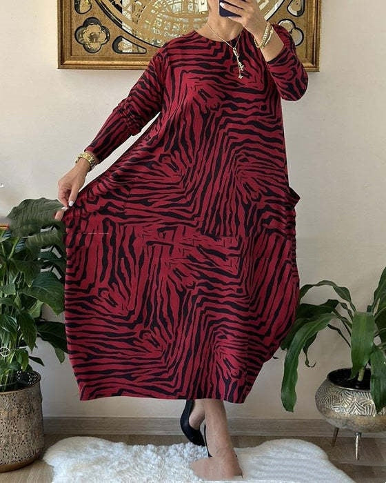 Women's Spring And Autumn Leopard Print Dresses