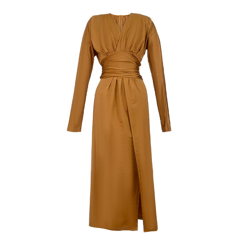 Women's High Waist Slit Long Dress