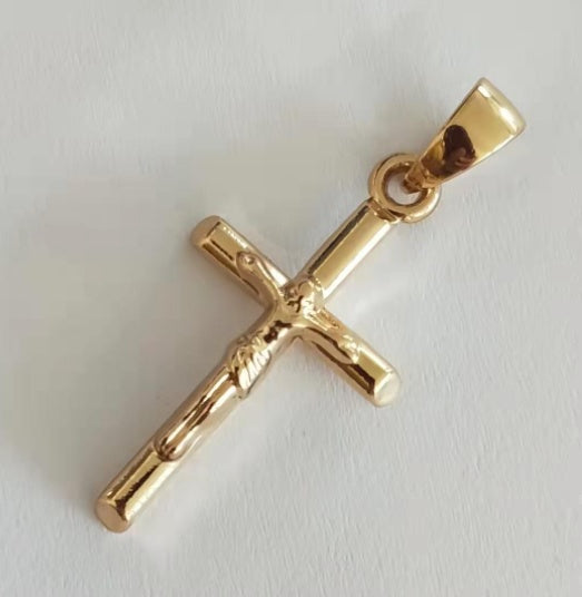 Simple Cross Figaro Necklace Easter Jesus Pendant Clavicle Chain
