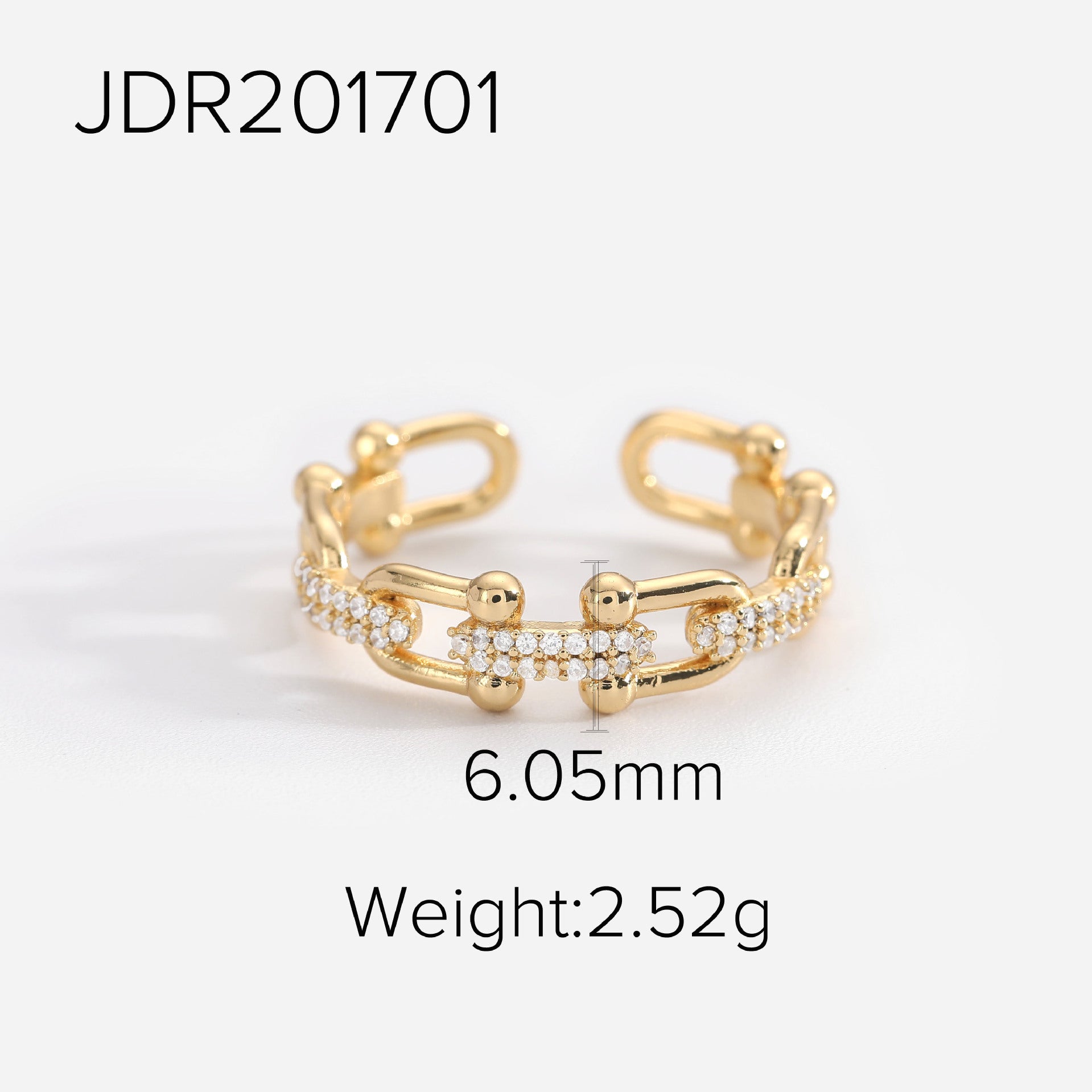 European And American INS Style Fashion Copper Zircon Ring
