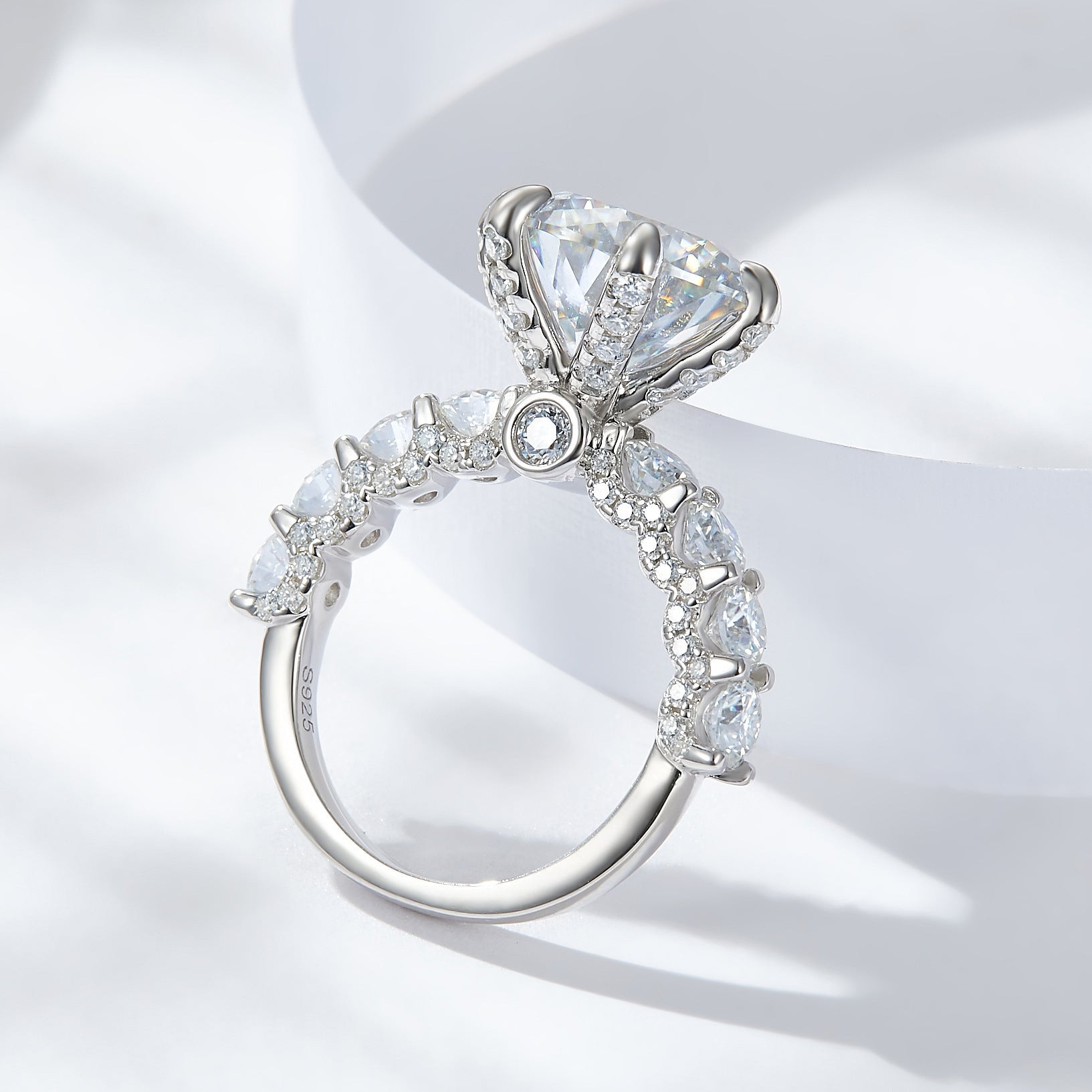 5 Karat Fireworks Cut Full Moissanite Luxury Ring