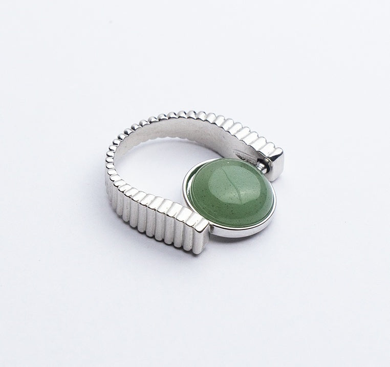 Original Fidget Spinner Rings Natural Stone Rings Replaceable Spinners For Anxiety And Stress Relief Jewelry Gifts