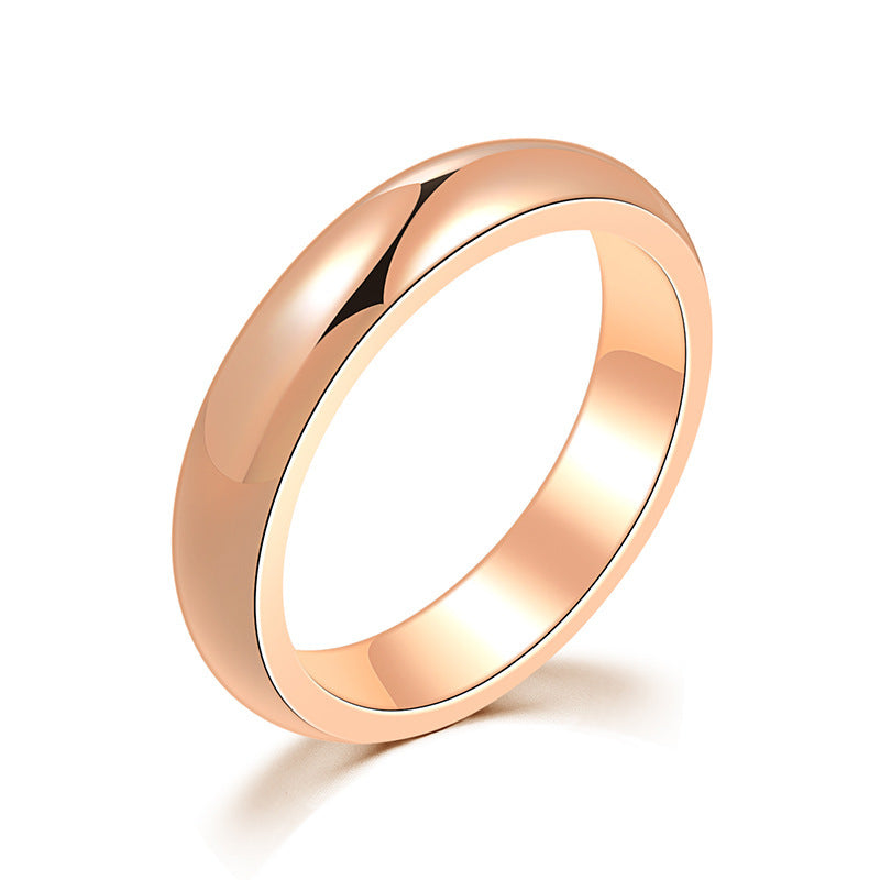 Titanium Steel Simple Broad Glossy Ring