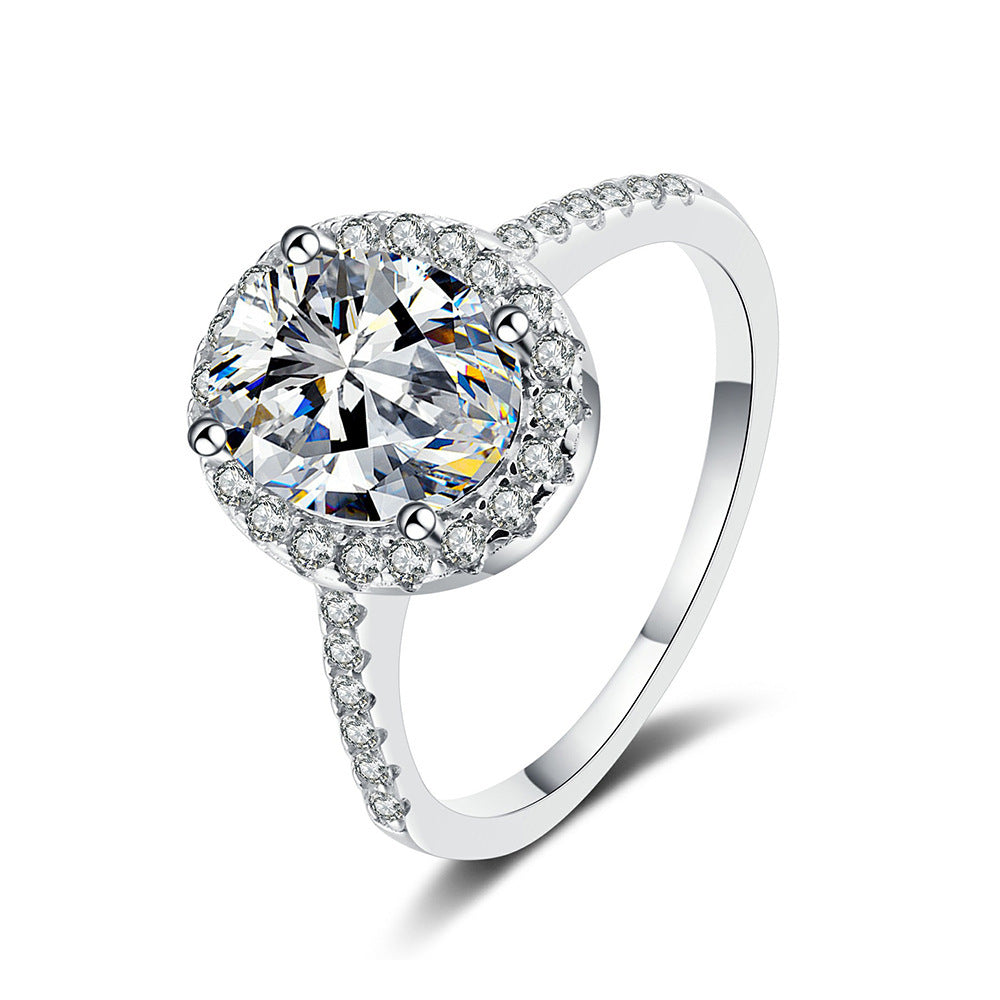Big Diamond Moissanite Ring Women