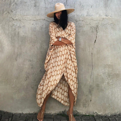 Casual, Beach Cover Up (Ginger Leaf) - Lena™ - Lena