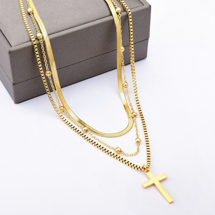 Men And Women Can Wear Fashion Titanium Steel Cross Necklace