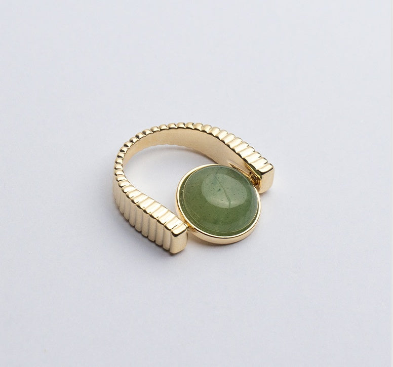 Original Fidget Spinner Rings Natural Stone Rings Replaceable Spinners For Anxiety And Stress Relief Jewelry Gifts
