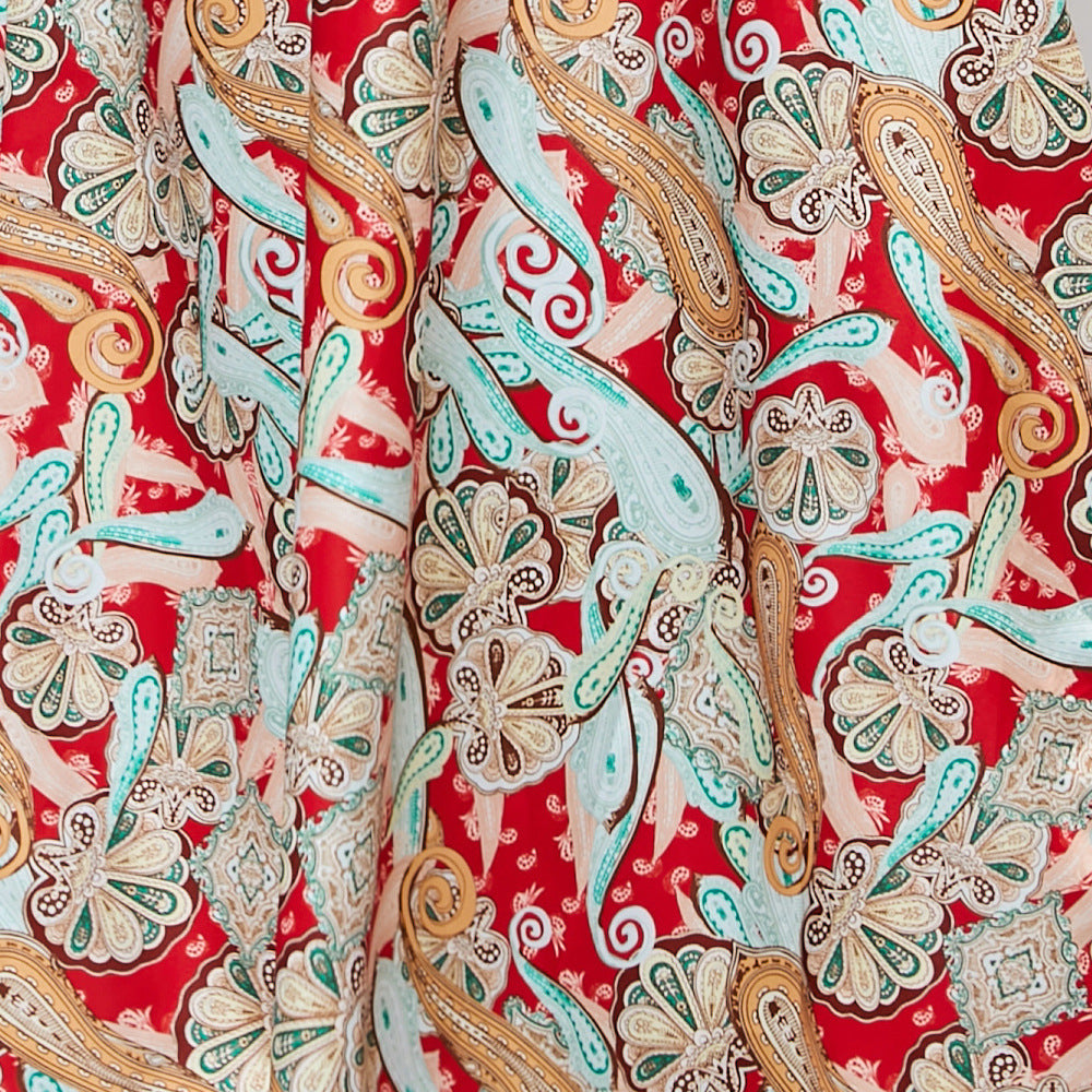 Women's Printed Waist-controlled Mid-length Sling Dress