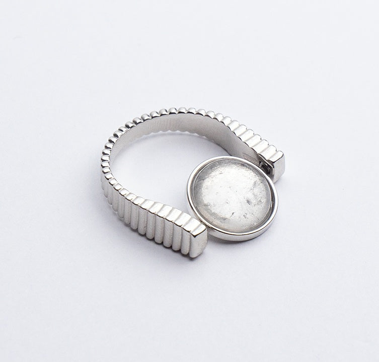 Original Fidget Spinner Rings Natural Stone Rings Replaceable Spinners For Anxiety And Stress Relief Jewelry Gifts
