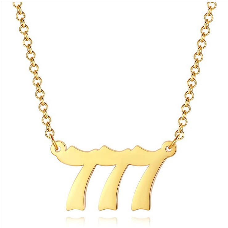 Angel Number Necklace 0-9 Pendant Short Necklace Women