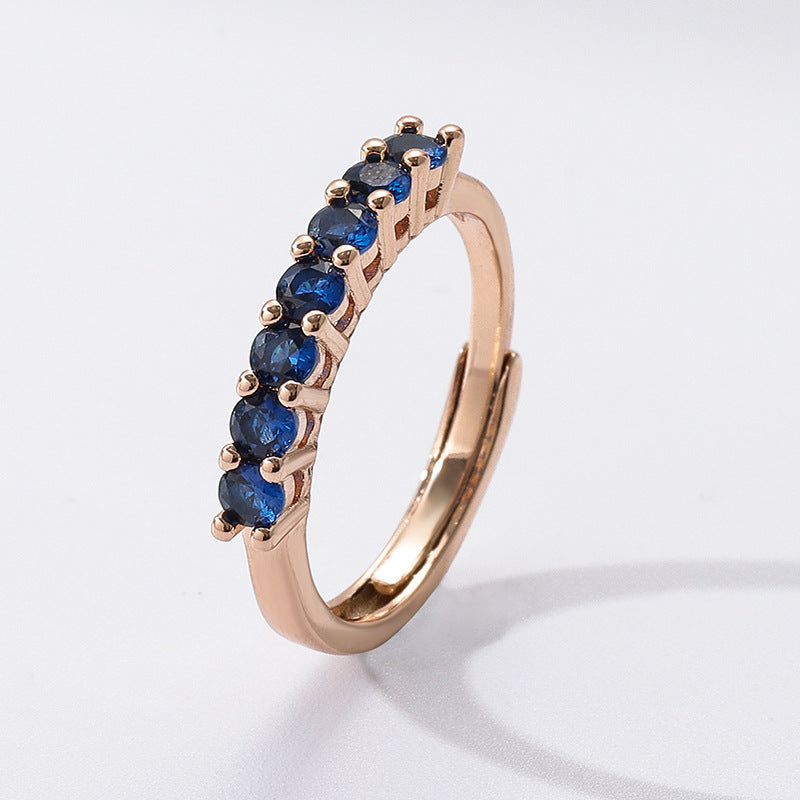 Champagne Real Gold Qigongzhu Rings Female Accessories