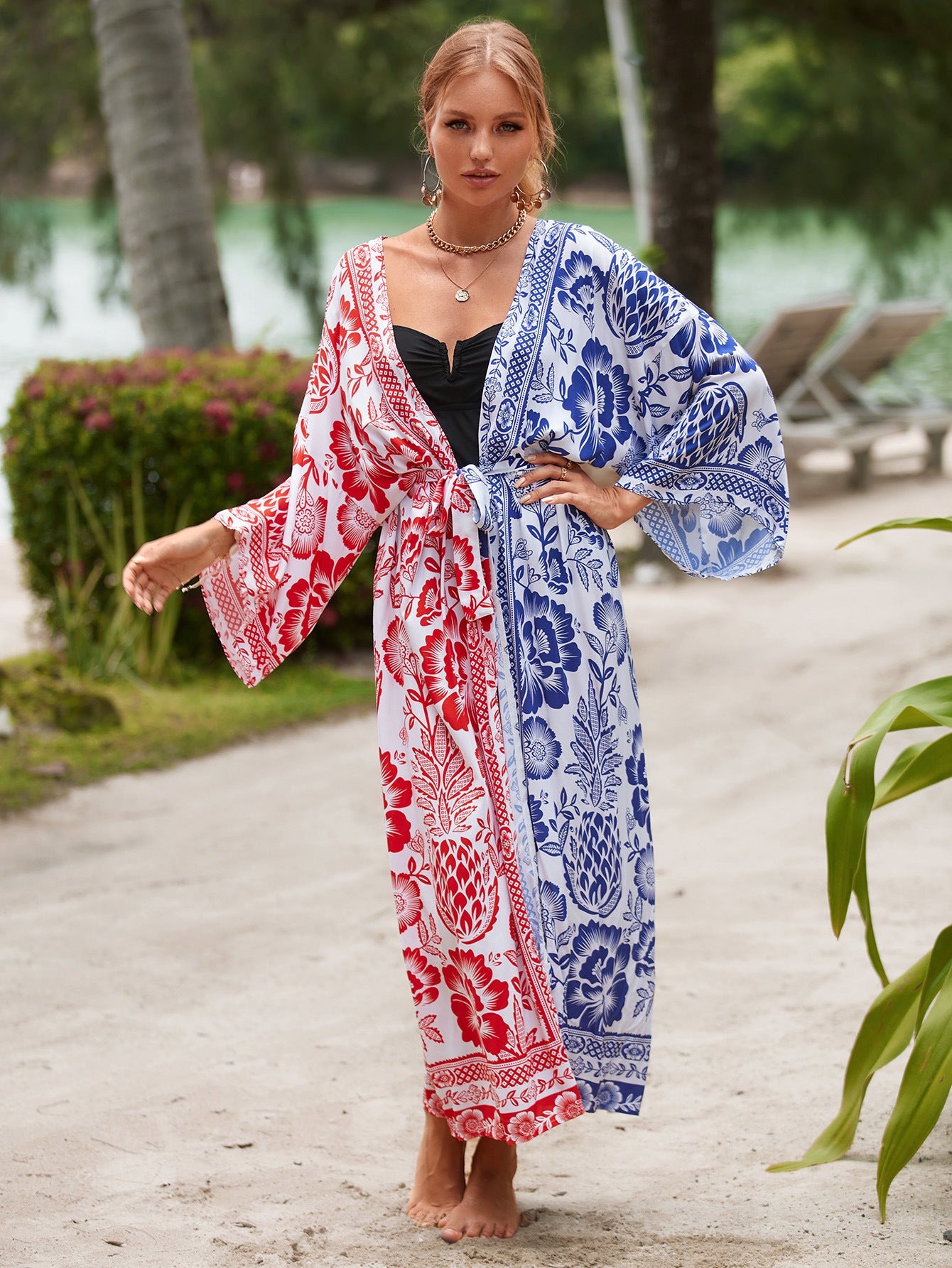 New Style Beach Printed Swimsuit Cover Ups