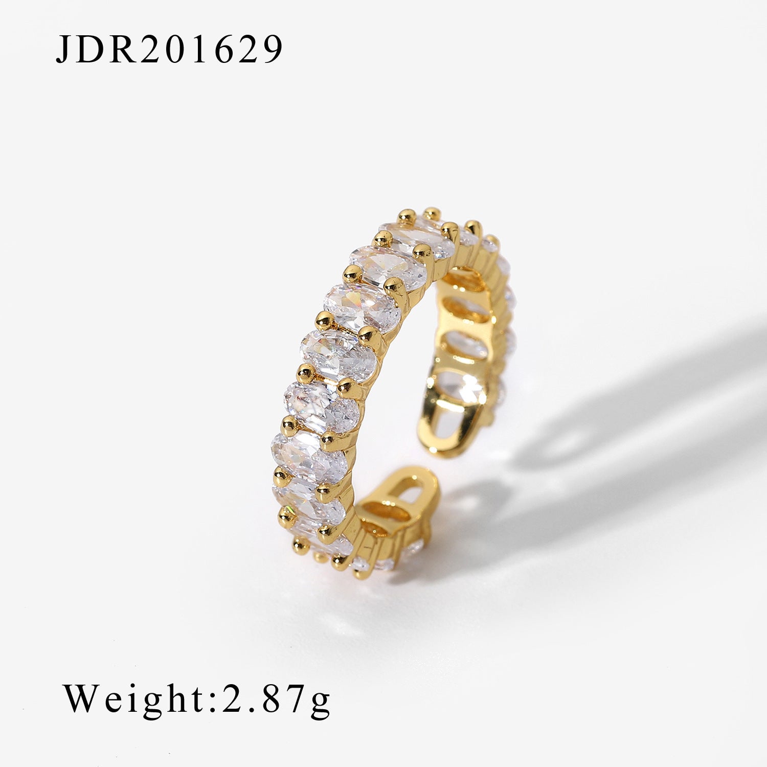 European And American INS Style Fashion Copper Zircon Ring
