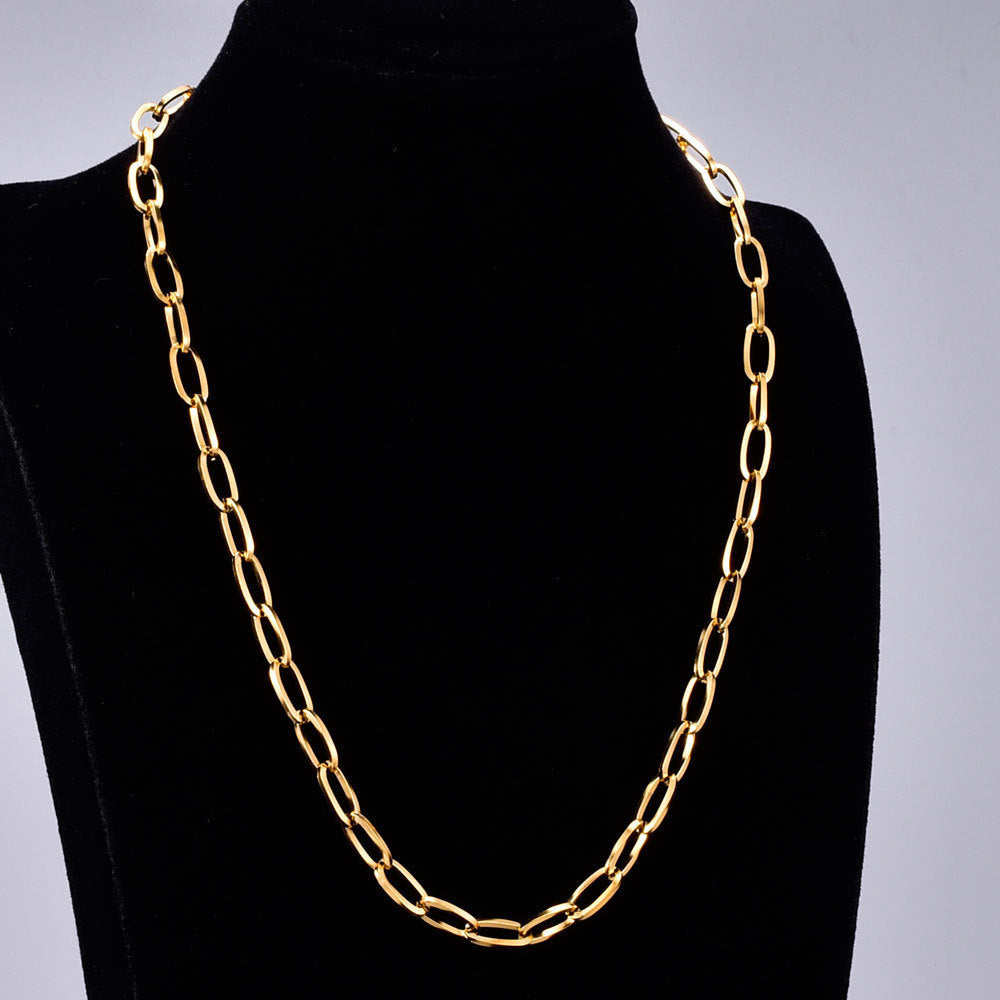 Women's Fashion Trendy Style Simple Coarse Flat Necklace