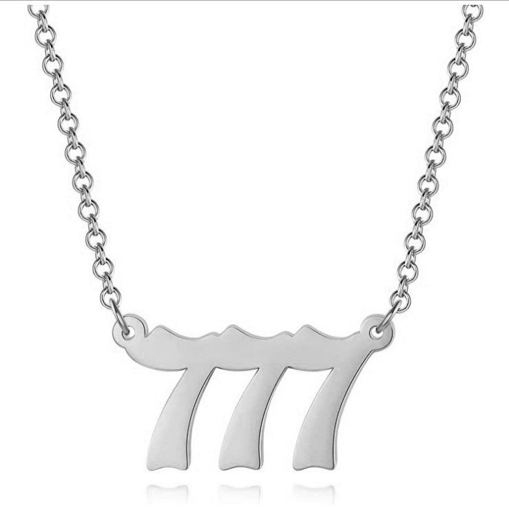 Angel Number Necklace 0-9 Pendant Short Necklace Women