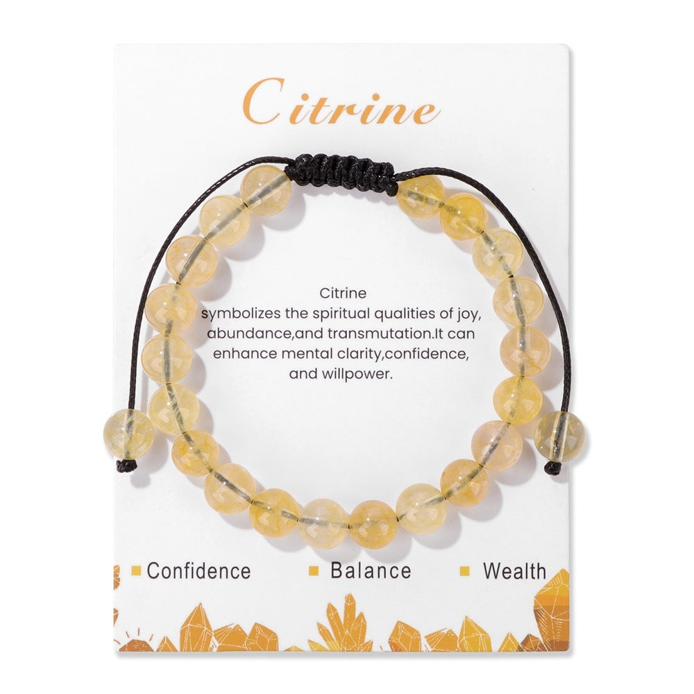 Men's Natural Stone Woven Bracelet