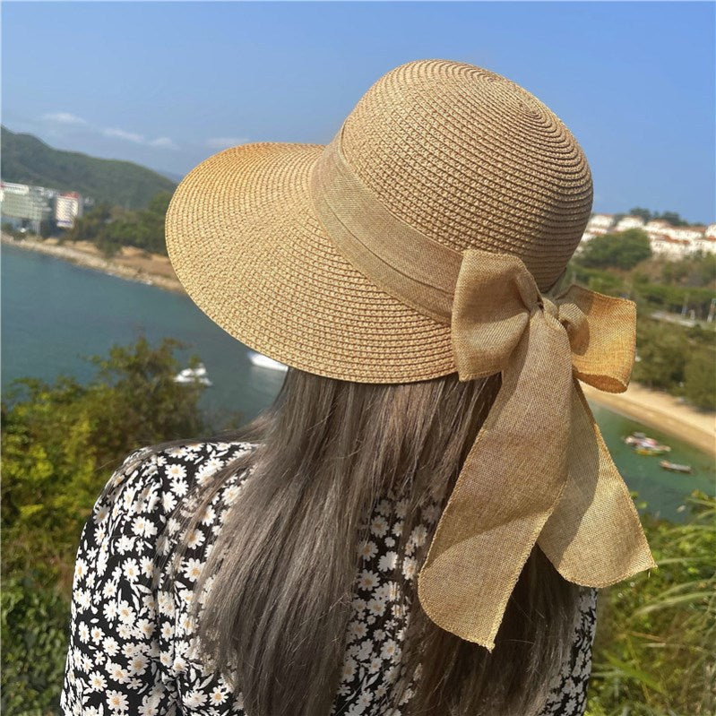 New Lace-Up Rafia Hat - Lena