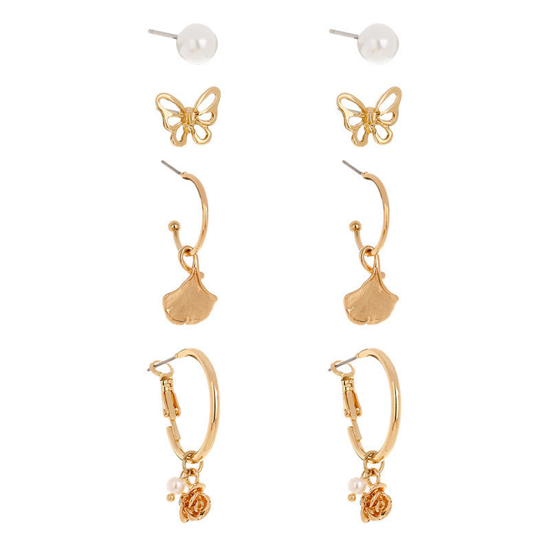 Butterfly Earrings Maple Leaf Flower Earrings