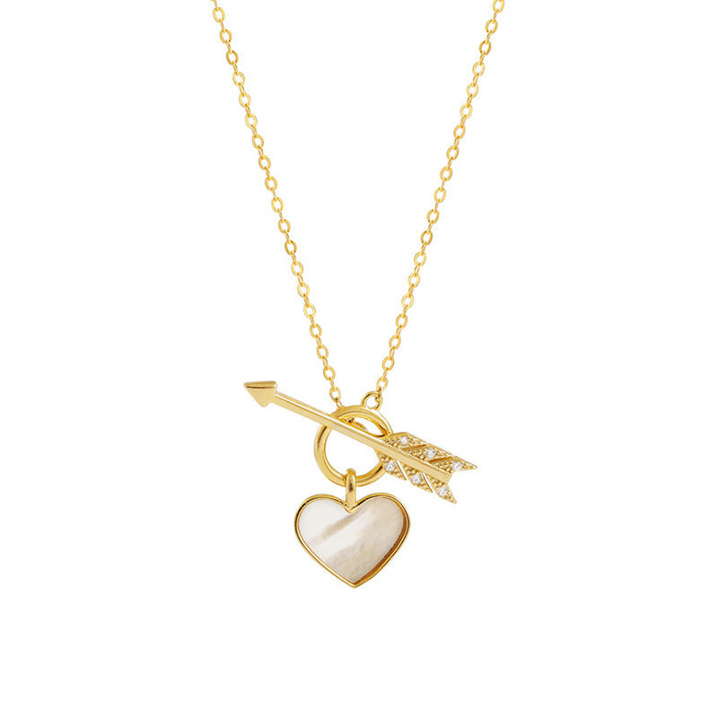 Romantic Heart Necklace Copper Zircon Pendant Necklace