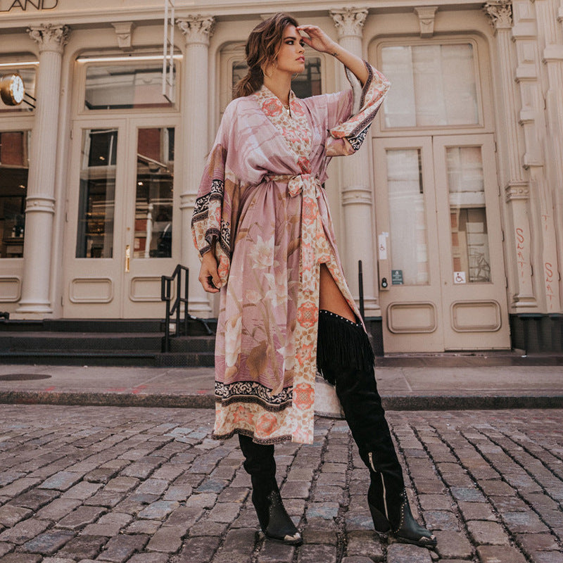 Sexy Loose Cardigan Holiday Sun Protection Shirt Dress