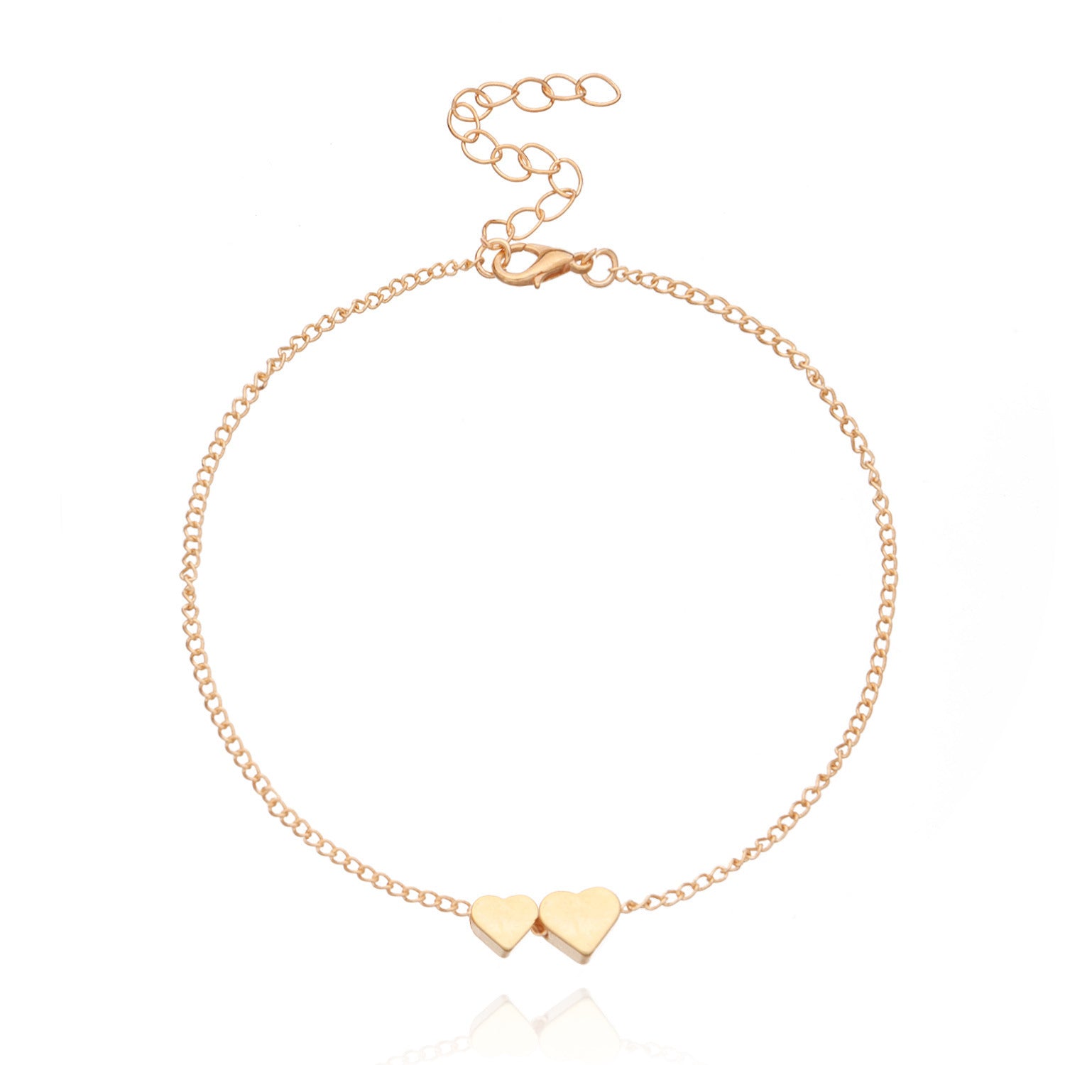 Hollow heart-shaped zircon bracelet