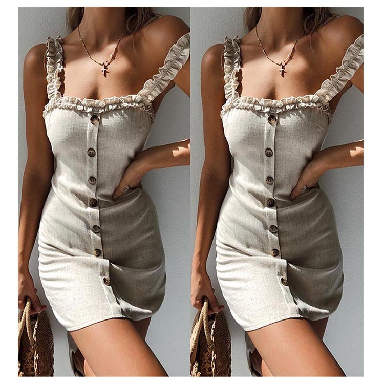 Cotton and linen dress