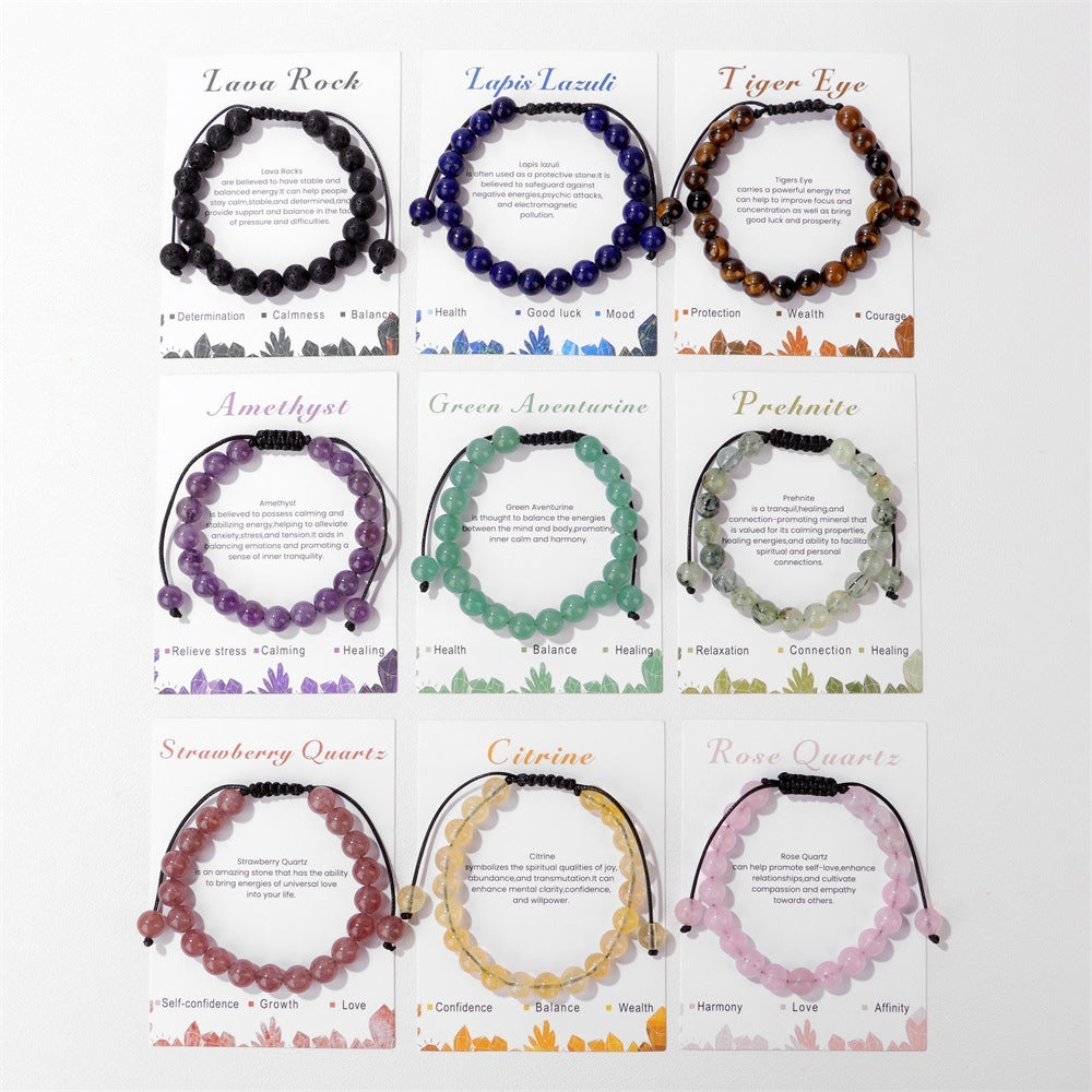 Men's Natural Stone Woven Bracelet