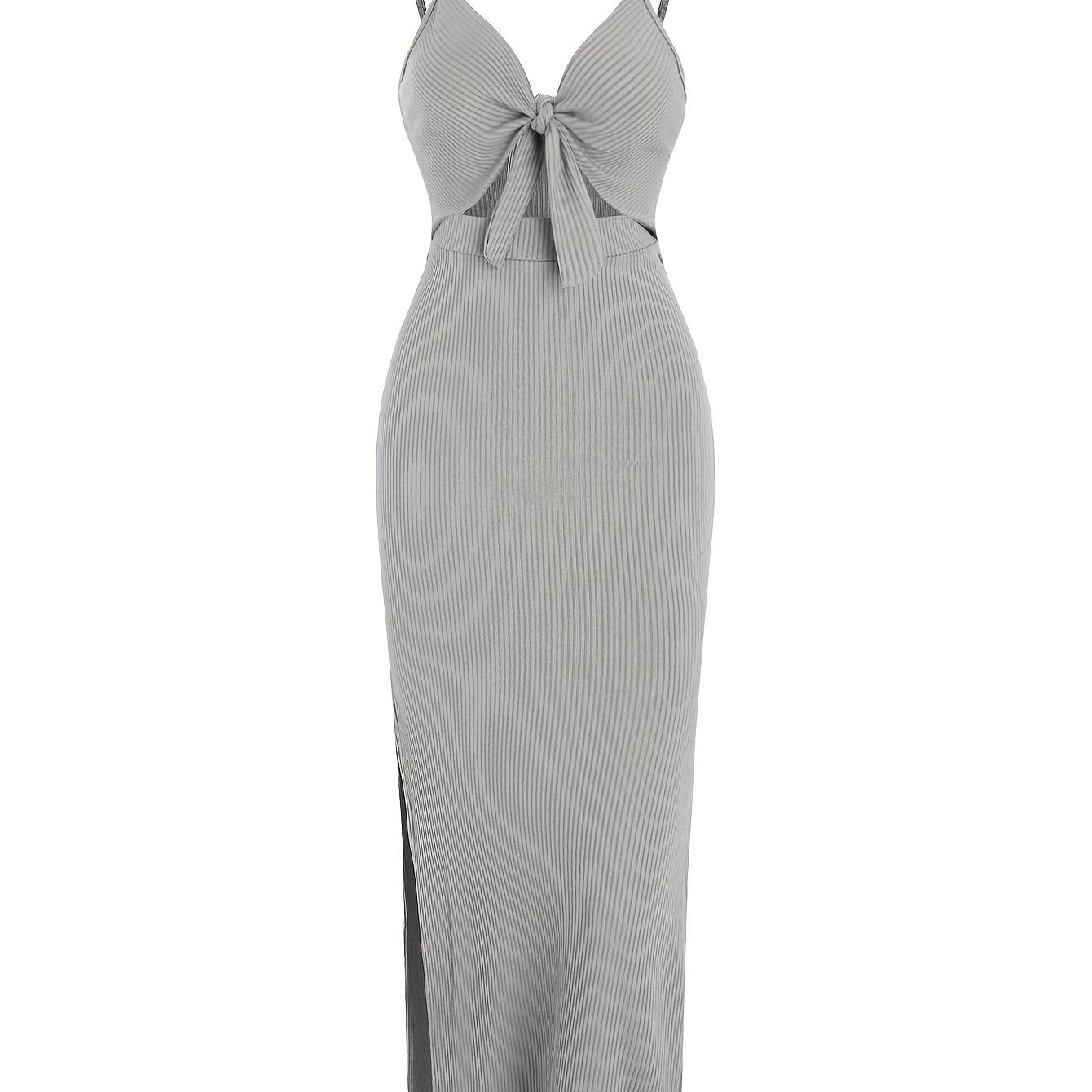 Women's Fashion Suspenders Slit Slim-fitting Dress