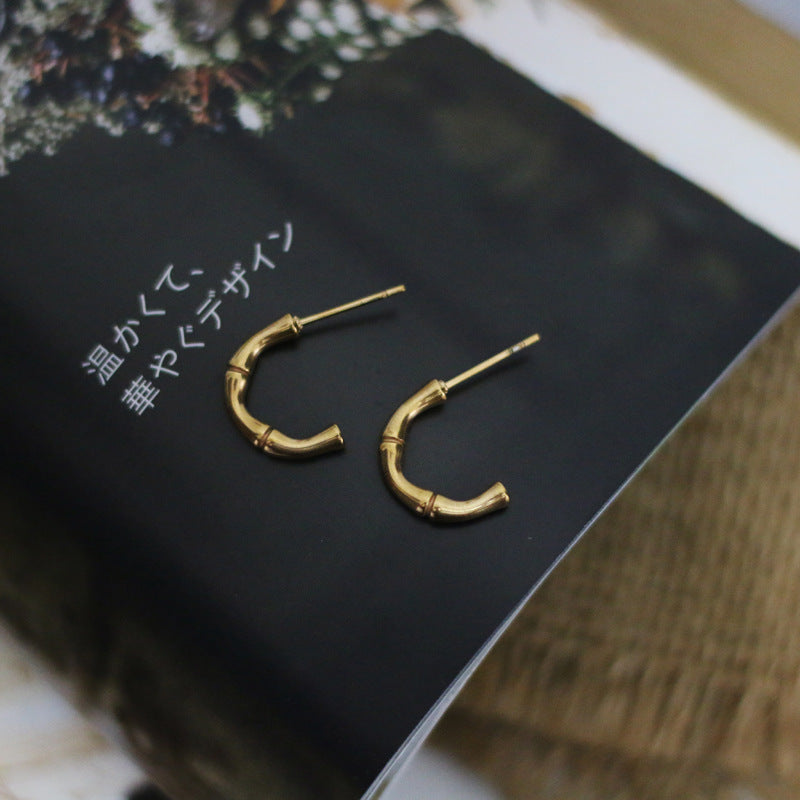 Bamboo Stud Earrings Earrings