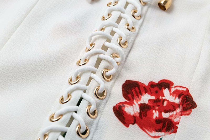 Floral print ruffle dress