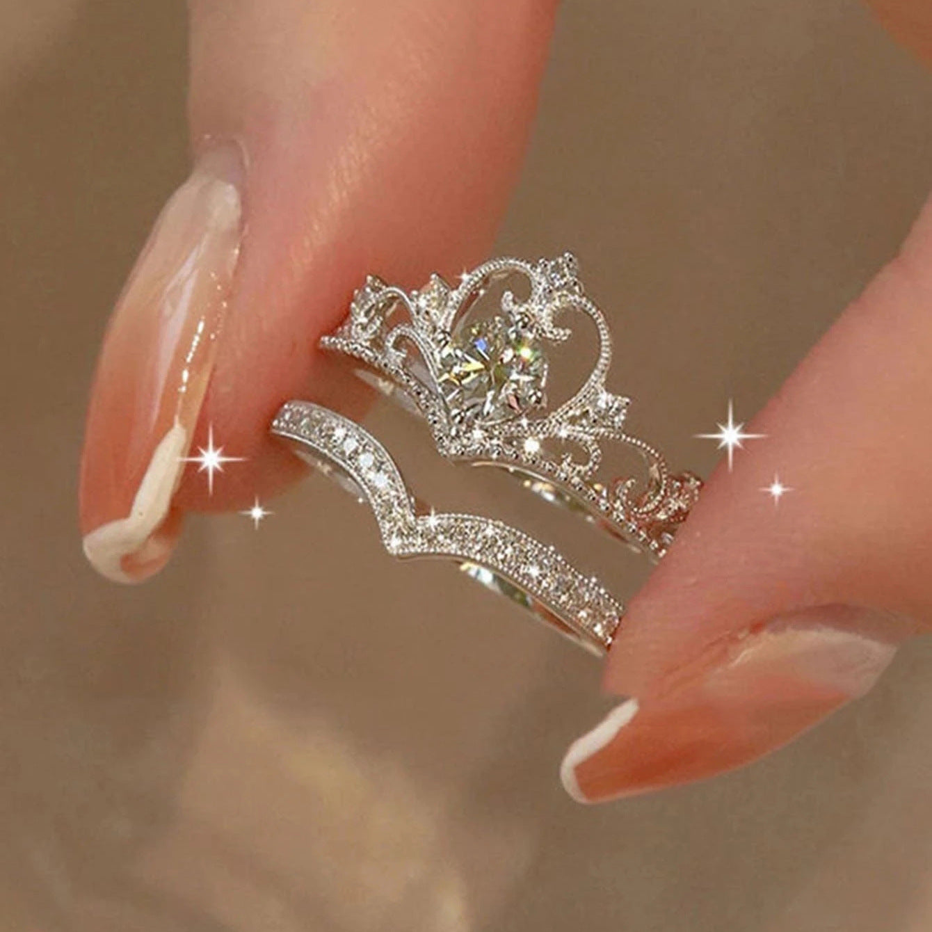 2-piece Ins Style Simple Index Finger Ring