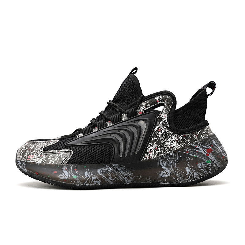 Graffiti Mesh Sports Casual Breathable Men's Shoes