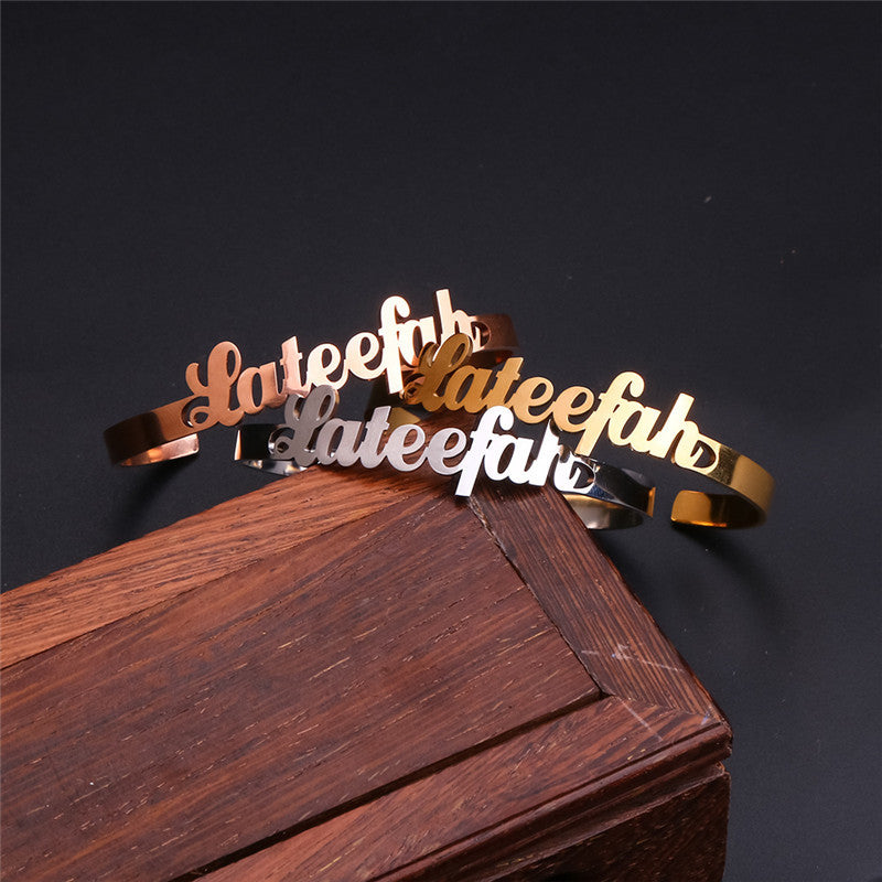 European and American DIY Custom-made Bracelets With Drawings and Stainless Steel Heart-shaped Bracelets