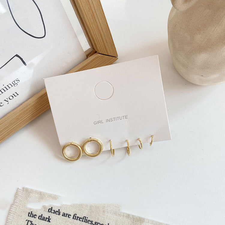 Korean Temperament Net Red Simple And Small Earrings Earrings