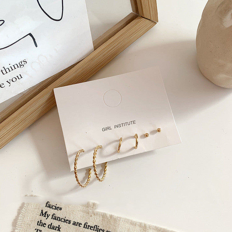 Korean Temperament Net Red Simple And Small Earrings Earrings