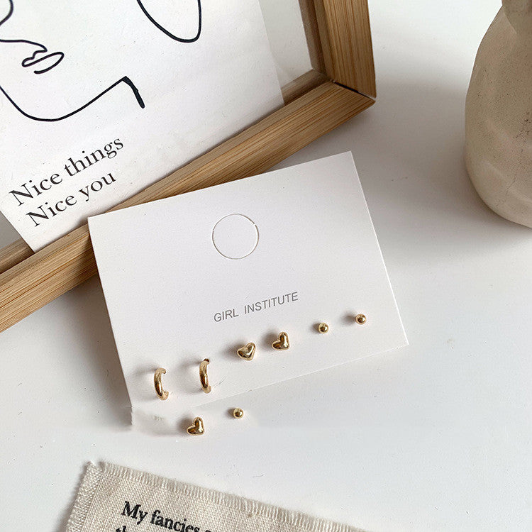 Korean Temperament Net Red Simple And Small Earrings Earrings