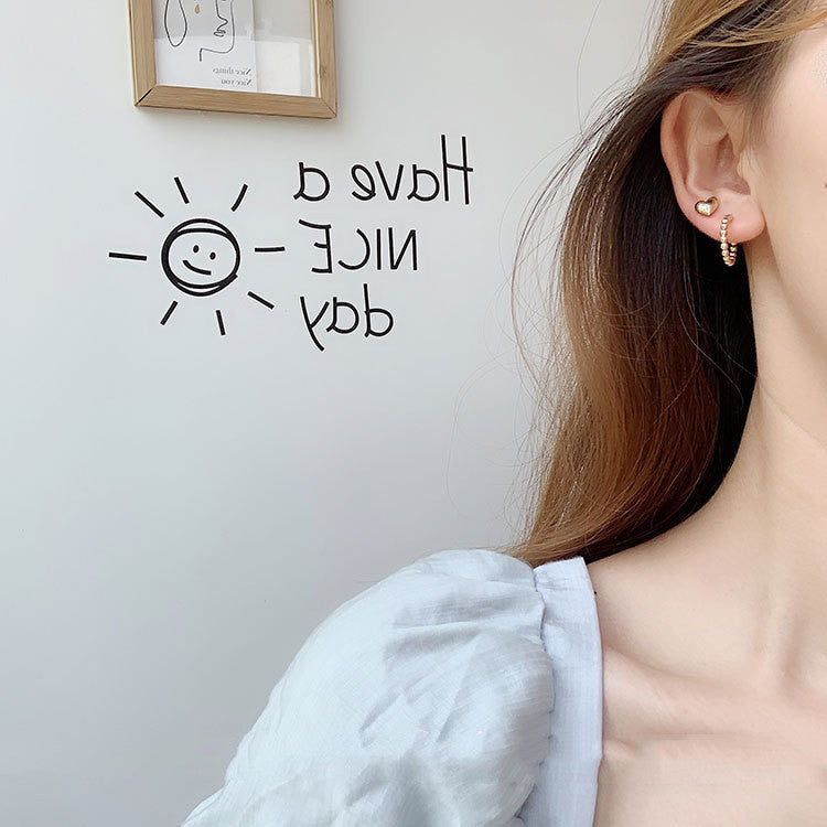 Korean Temperament Net Red Simple And Small Earrings Earrings