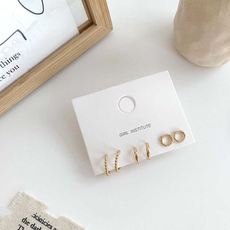 Korean Temperament Net Red Simple And Small Earrings Earrings