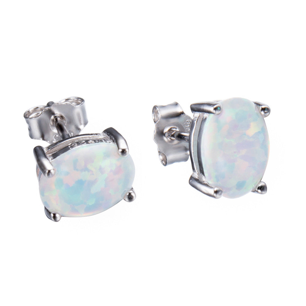 Opal Earrings Earrings With Zircon