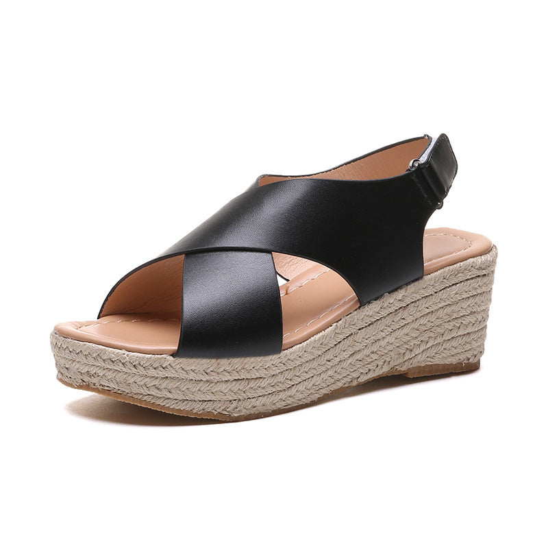 Rubber Viscose Shoes Side And Back Women's Sandals