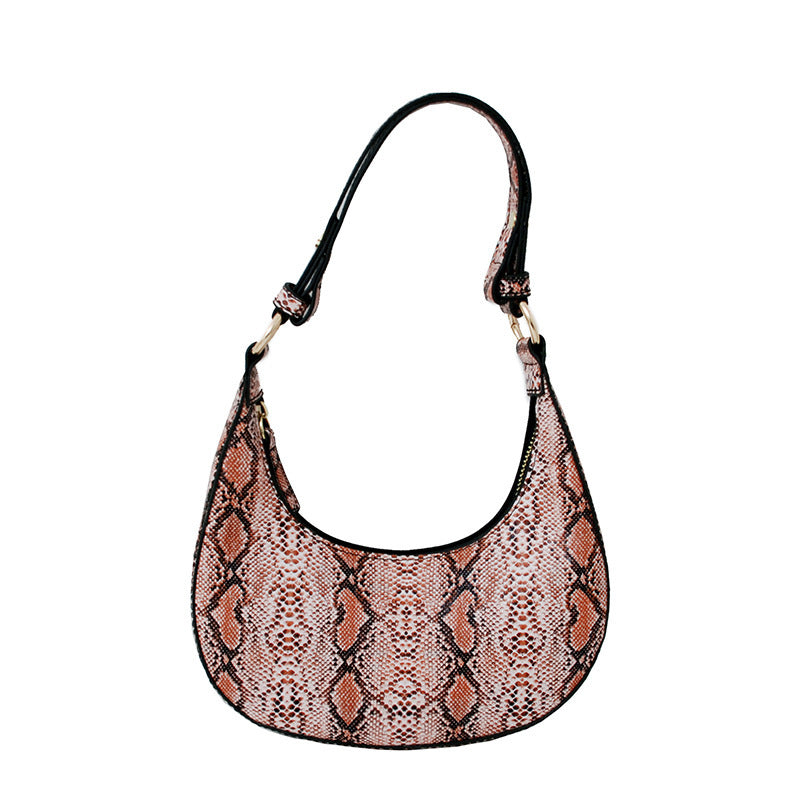 Korean Fashion Snake Print Underarm Bag
