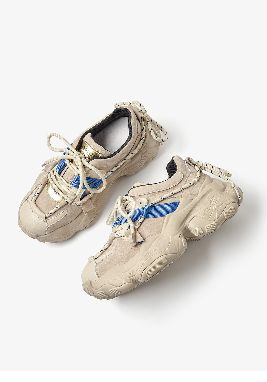 All-Match Casual Sports Shoes Women'S Thick-Soled Increase Korean Version Of Old Shoes Students Wenzhou Wholesale Lace Tide