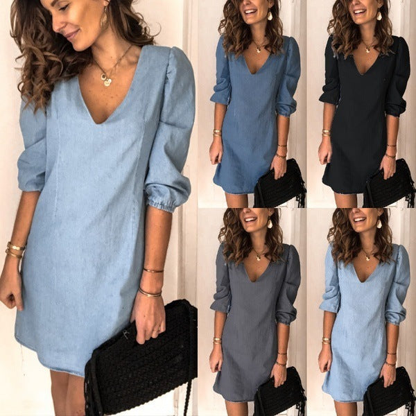 Casual Loose Cotton And Linen Dress Women's Clothing