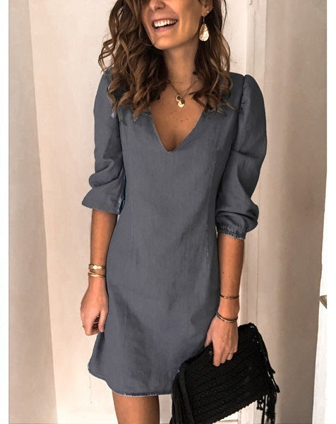 Casual Loose Cotton And Linen Dress Women's Clothing